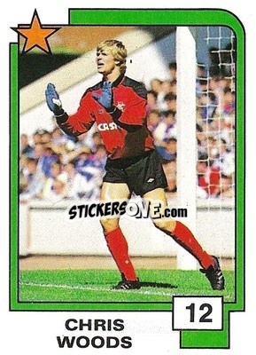 Sticker Chris Woods - Soccer Superstars 1988 - Panini
