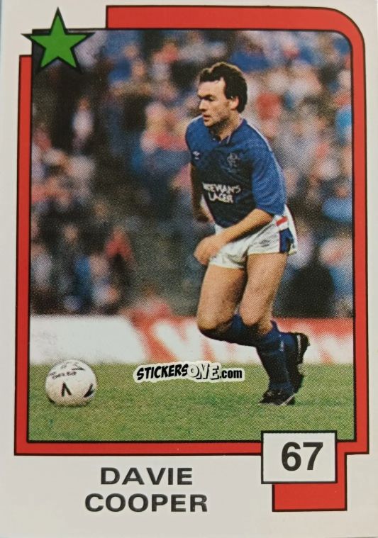 Cromo Davie Cooper - Soccer Superstars 1988 n. 67 - Panini