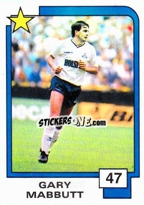 Cromo Gary Mabbutt - Soccer Superstars 1988 - Panini