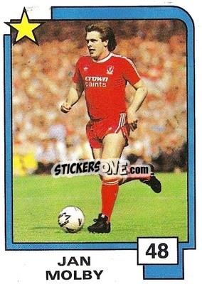 Sticker Jan Molby - Soccer Superstars 1988 n. 48 - Panini