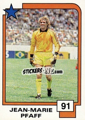 Sticker Jean-Marie Pfaff - Soccer Superstars 1988 - Panini