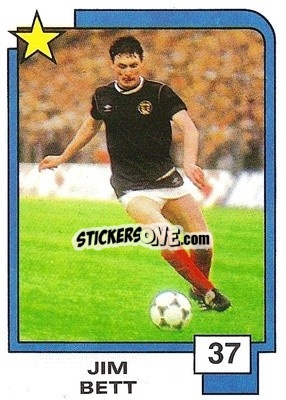 Sticker Jim Bett - Soccer Superstars 1988 n. 37 - Panini