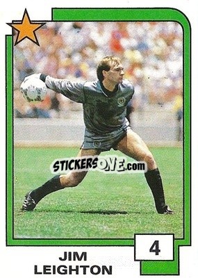 Sticker Jim Leighton - Soccer Superstars 1988 - Panini