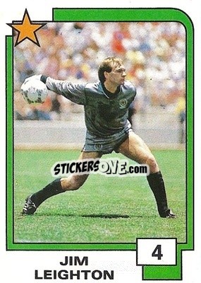 Sticker Jim Leighton - Soccer Superstars 1988 n. 4 - Panini