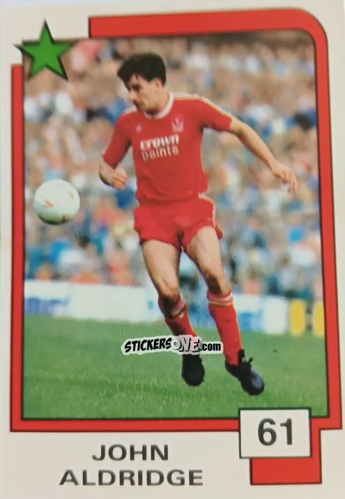 Sticker John Aldridge - Soccer Superstars 1988 n. 61 - Panini