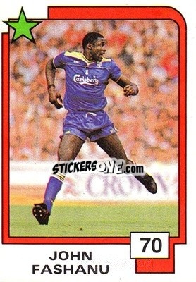 Cromo John Fashanu - Soccer Superstars 1988 - Panini