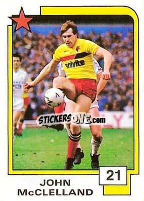 Sticker John McClelland - Soccer Superstars 1988 n. 21 - Panini