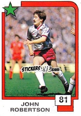 Sticker John Robertson - Soccer Superstars 1988 - Panini