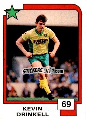 Sticker Kevin Drinkell - Soccer Superstars 1988 - Panini