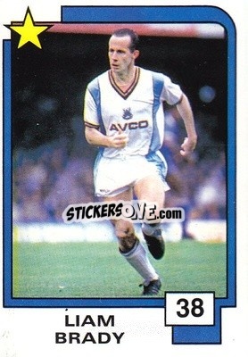 Sticker Liam Brady - Soccer Superstars 1988 - Panini