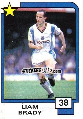 Sticker Liam Brady - Soccer Superstars 1988 n. 38 - Panini