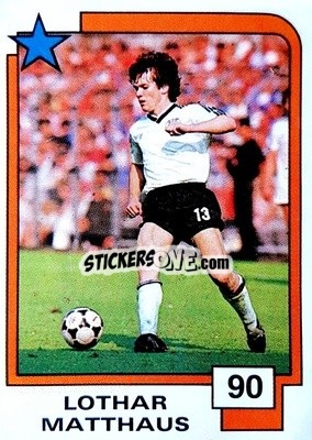 Sticker Lothar Matthaus - Soccer Superstars 1988 - Panini