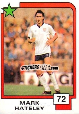 Sticker Mark Hateley - Soccer Superstars 1988 n. 72 - Panini