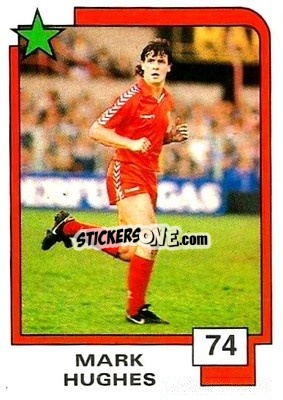 Sticker Mark Hughes - Soccer Superstars 1988 n. 74 - Panini