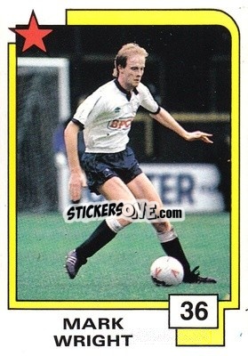 Sticker Mark Wright - Soccer Superstars 1988 n. 36 - Panini