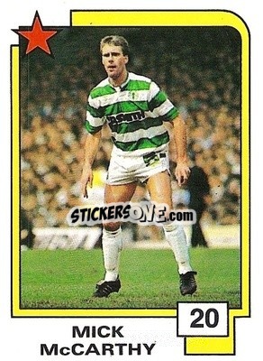 Figurina Mick McCarthy - Soccer Superstars 1988 - Panini