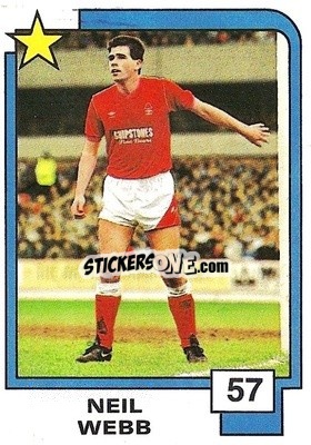 Cromo Neil Webb - Soccer Superstars 1988 n. 57 - Panini