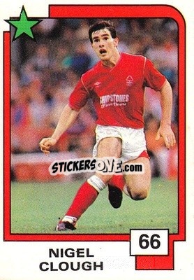 Sticker Nigel Clough - Soccer Superstars 1988 n. 66 - Panini