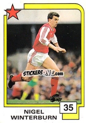 Sticker Nigel Winterburn - Soccer Superstars 1988 n. 35 - Panini