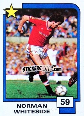 Cromo Norman Whiteside - Soccer Superstars 1988 - Panini