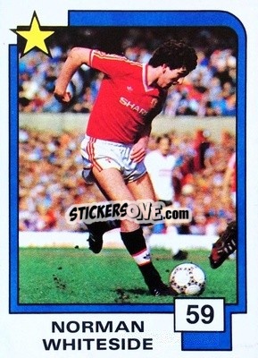 Figurina Norman Whiteside - Soccer Superstars 1988 n. 59 - Panini