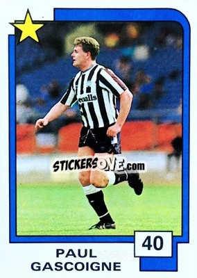 Cromo Paul Gascoigne - Soccer Superstars 1988 - Panini
