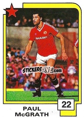 Sticker Paul McGrath - Soccer Superstars 1988 - Panini