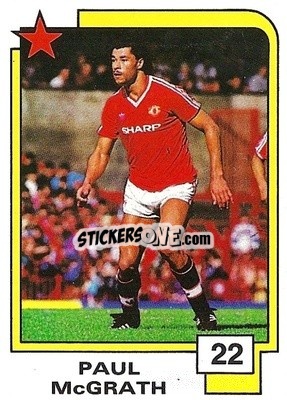 Sticker Paul McGrath - Soccer Superstars 1988 n. 22 - Panini