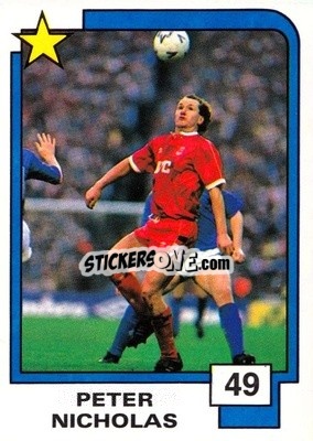 Sticker Peter Nicholas - Soccer Superstars 1988 n. 49 - Panini