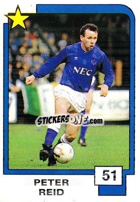Sticker Peter Reid - Soccer Superstars 1988 - Panini