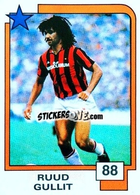 Figurina Ruud Gullit - Soccer Superstars 1988 - Panini