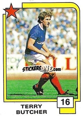 Sticker Terry Butcher - Soccer Superstars 1988 n. 16 - Panini