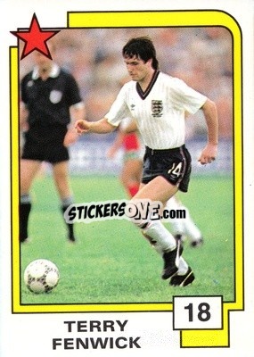 Sticker Terry Fenwick - Soccer Superstars 1988 - Panini