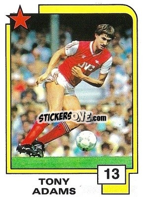 Sticker Tony Adams - Soccer Superstars 1988 n. 13 - Panini