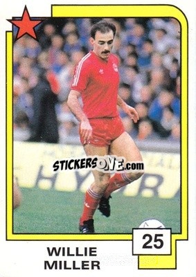 Sticker Willie Miller - Soccer Superstars 1988 - Panini