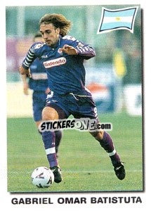 Sticker Gabriel Omar Batistuta - Super Football 99 n. 136 - Panini