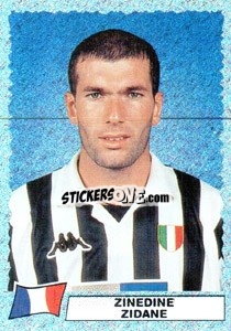 Sticker Zinedine Zidane - Super Football 99 n. G - Panini