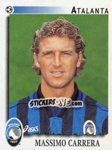 Sticker Massimo Carrera - Calciatori 1997-1998 n. 6 - Panini