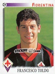 Sticker Francesco Toldo - Calciatori 1997-1998 n. 109 - Panini