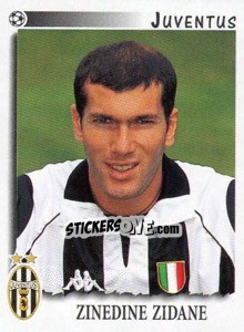 Sticker Zinedine Zidane - Calciatori 1997-1998 n. 164 - Panini