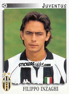 Sticker Filippo Inzaghi - Calciatori 1997-1998 n. 166 - Panini