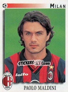 Sticker Paolo Maldini - Calciatori 1997-1998 n. 215 - Panini