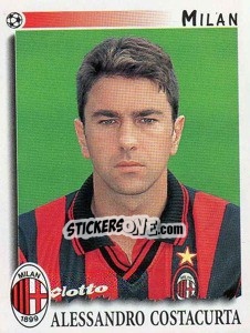 Sticker Alessandro Costacurta - Calciatori 1997-1998 n. 216 - Panini