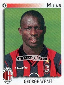Sticker George Weah - Calciatori 1997-1998 n. 227 - Panini