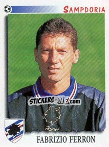 Sticker Fabrizio Ferron - Calciatori 1997-1998 n. 319 - Panini