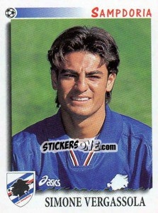 Sticker Simone Vergassola - Calciatori 1997-1998 n. 329 - Panini