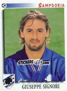 Sticker Giuseppe Signori - Calciatori 1997-1998 n. 334 - Panini