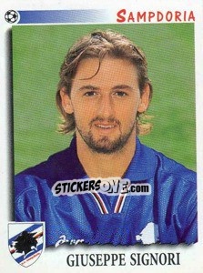 Figurina Giuseppe Signori - Calciatori 1997-1998 - Panini