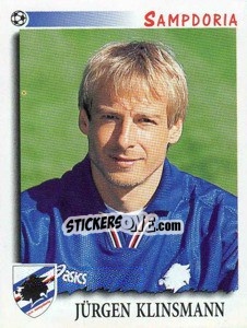 Sticker Jürgen Klinsmann - Calciatori 1997-1998 n. 335 - Panini