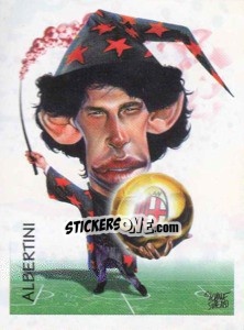 Cromo Albertini (caricatura) - Calciatori 1997-1998 - Panini